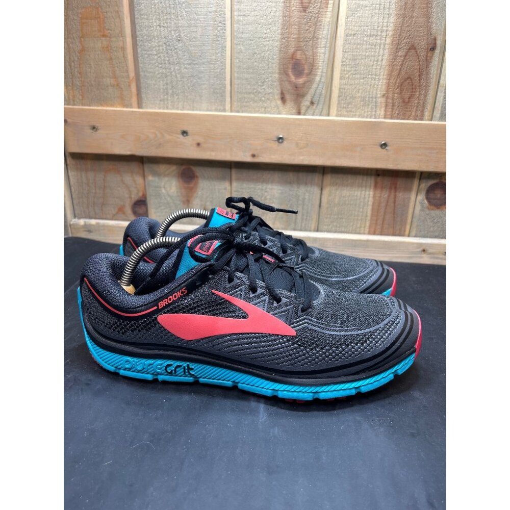 Brooks PureGrit 6 Womens Trail Running Shoes Black/Red Size 10 Cushioned Grip